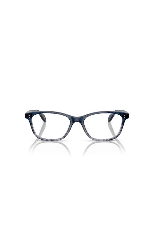 Oliver Peoples 52mm Square Optical Glasses In Blue