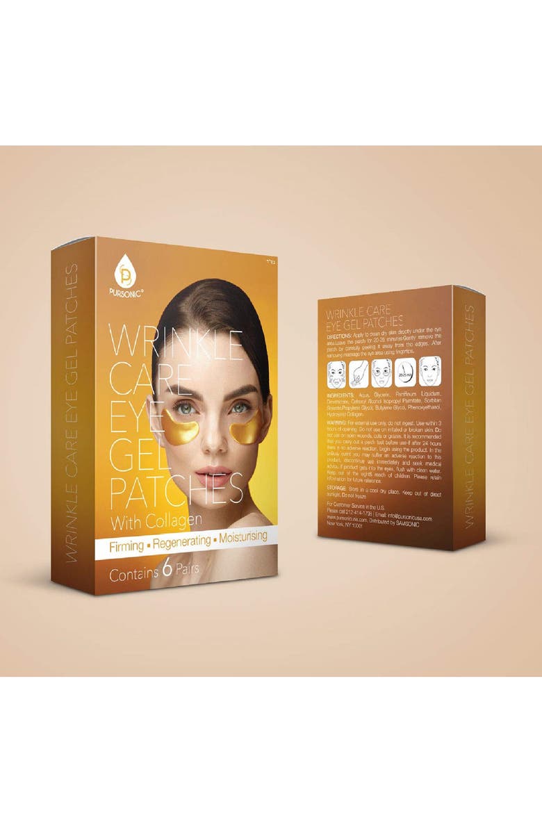 Wrinkle Care Eye Gel Patches, Alternate, color, Gold