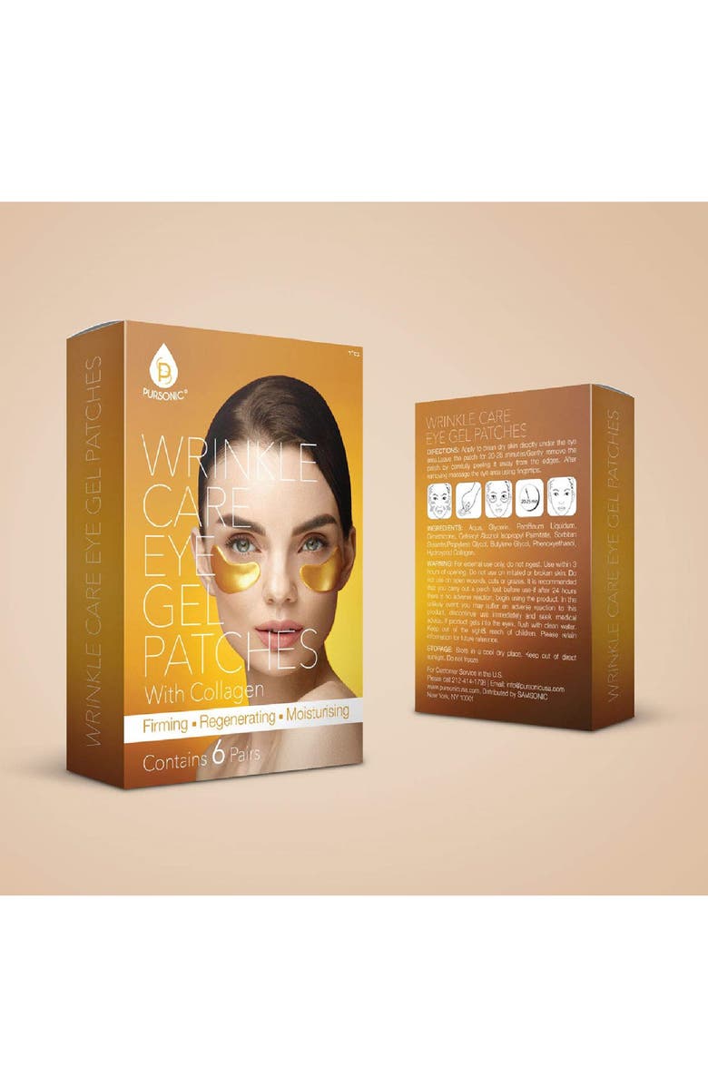 PURSONIC Wrinkle Care Eye Gel Patches, Alternate, color, Gold