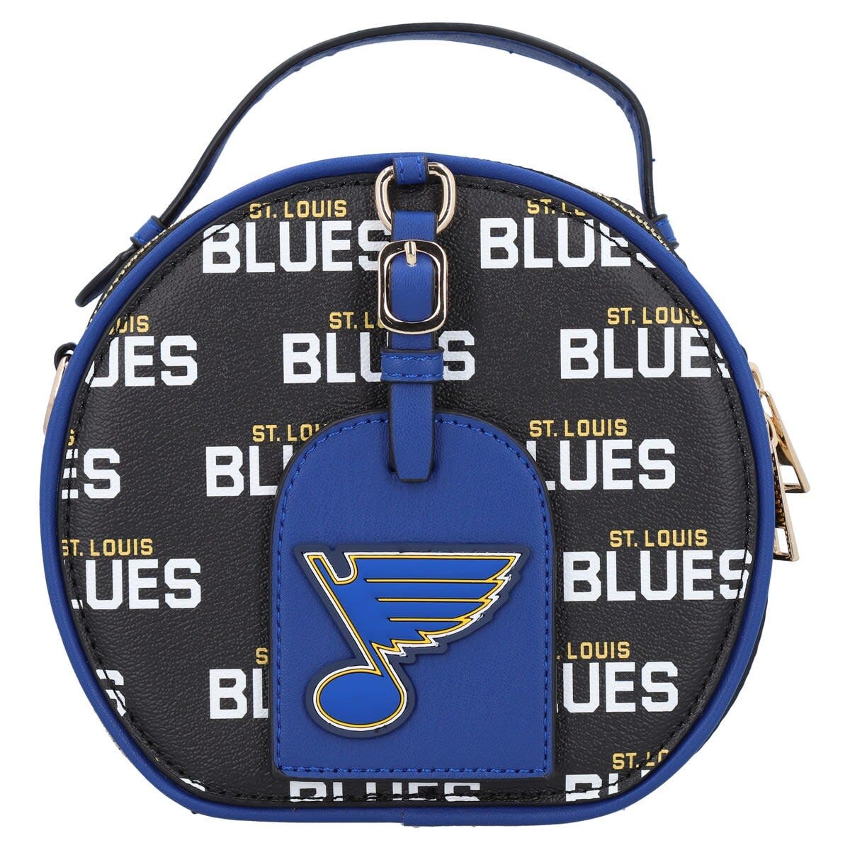 CUCE St. Louis Blues Repeat Logo Round Bag, Main, color, Black