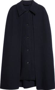 TOTEME Wool Bouclé Cape Coat