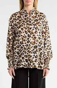 PATRIZIA LUCA Animal Printed Long Sleeve Top