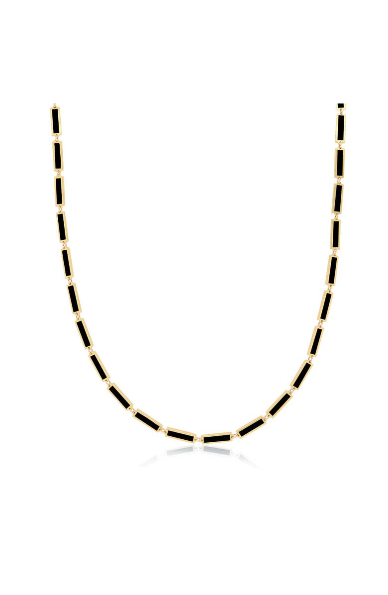The Lovery Fine Jewelry Onyx Bar Necklace, Main, color, 