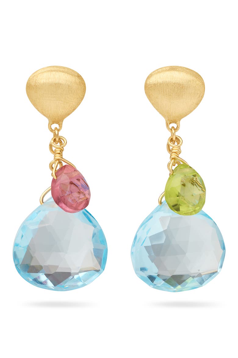Paradise 18K Yellow Gold Semiprecious Stones Earrings, Main, color, 18K YELLOW GOLD