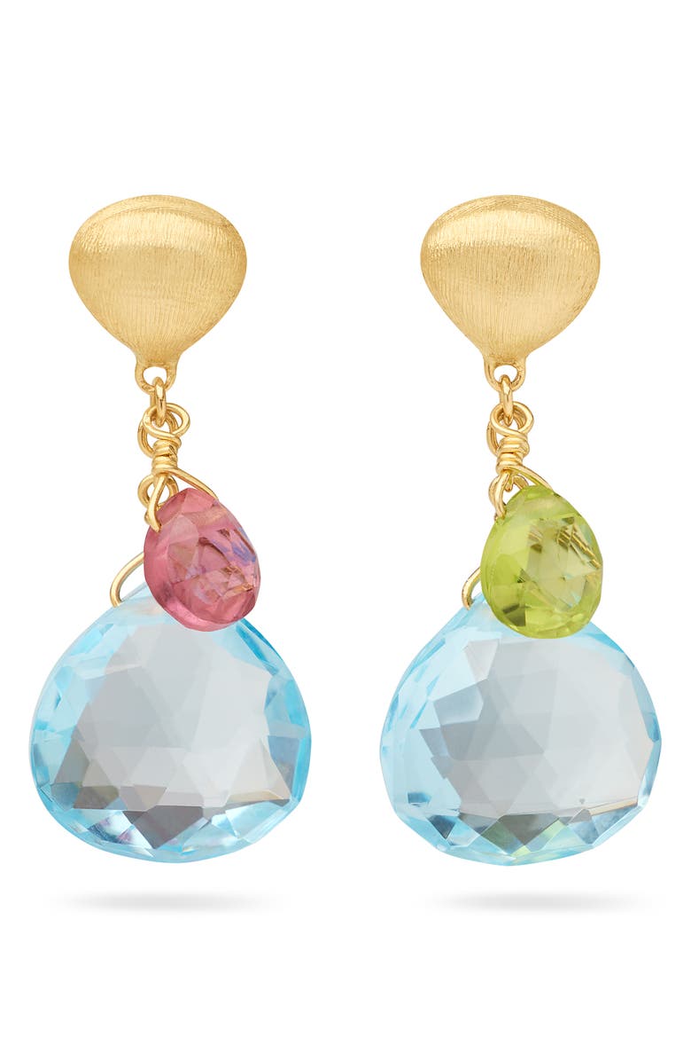 Marco Bicego Paradise 18K Yellow Gold Semiprecious Stones Earrings, Main, color, 18K Yellow Gold