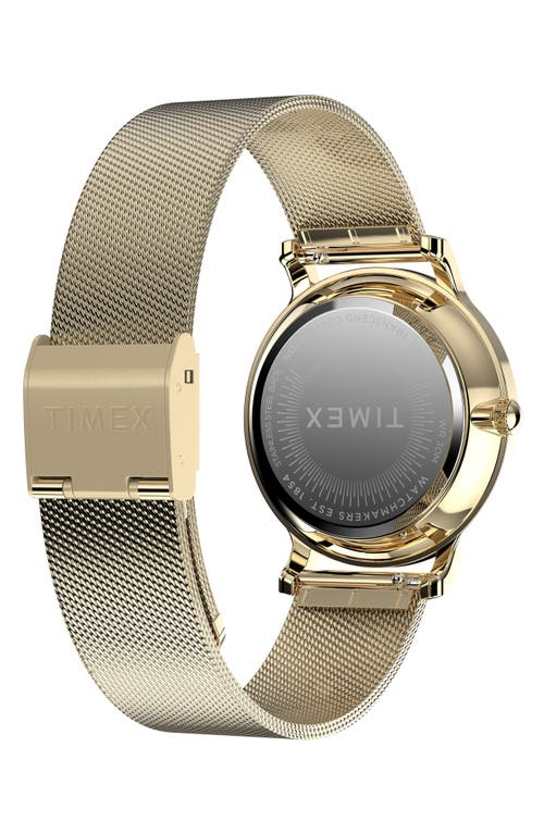 Timex ® Transcend Mesh Strap Watch, 34mm In Gold