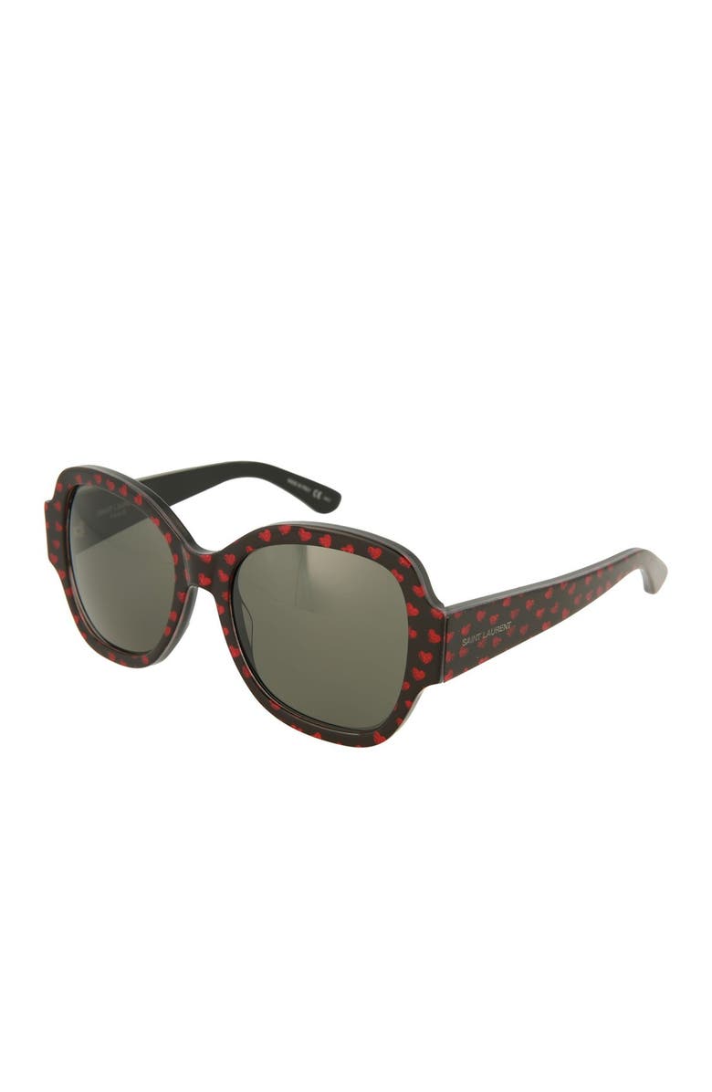 Saint Laurent 53mm Heart Sunglasses, Alternate, color, 