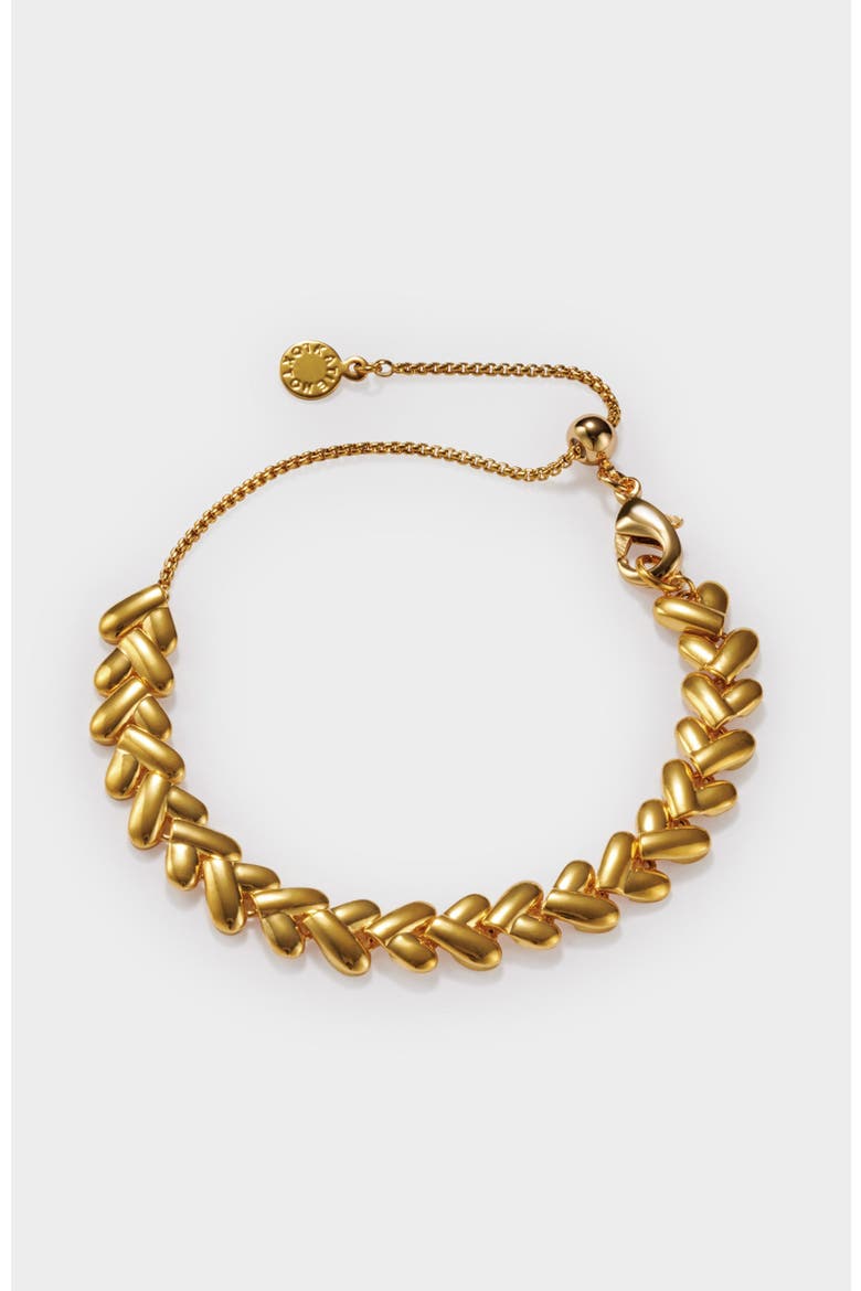 Heart Link Bracelet, Main, color, Gold