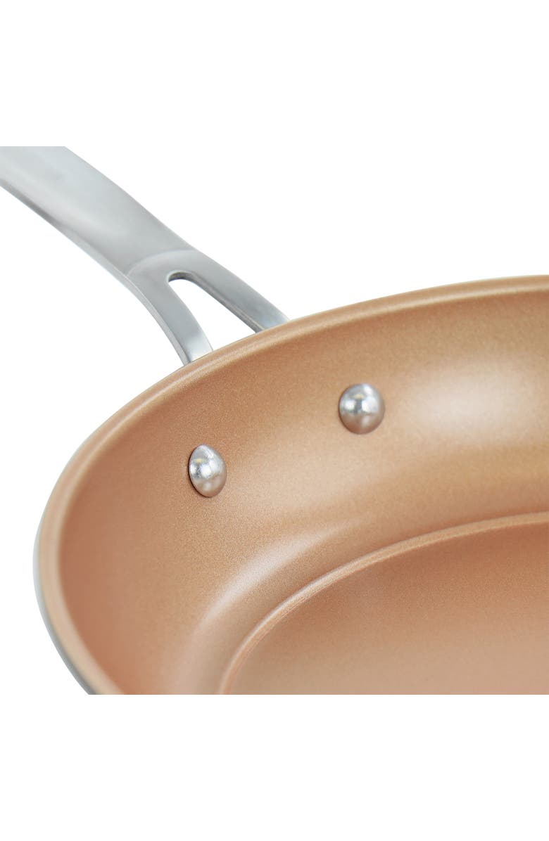 Gibson Home Chestnut 2 Piece Nonstick Carbon Steel Frying Pan Set, Alternate, color, Metallic Silver