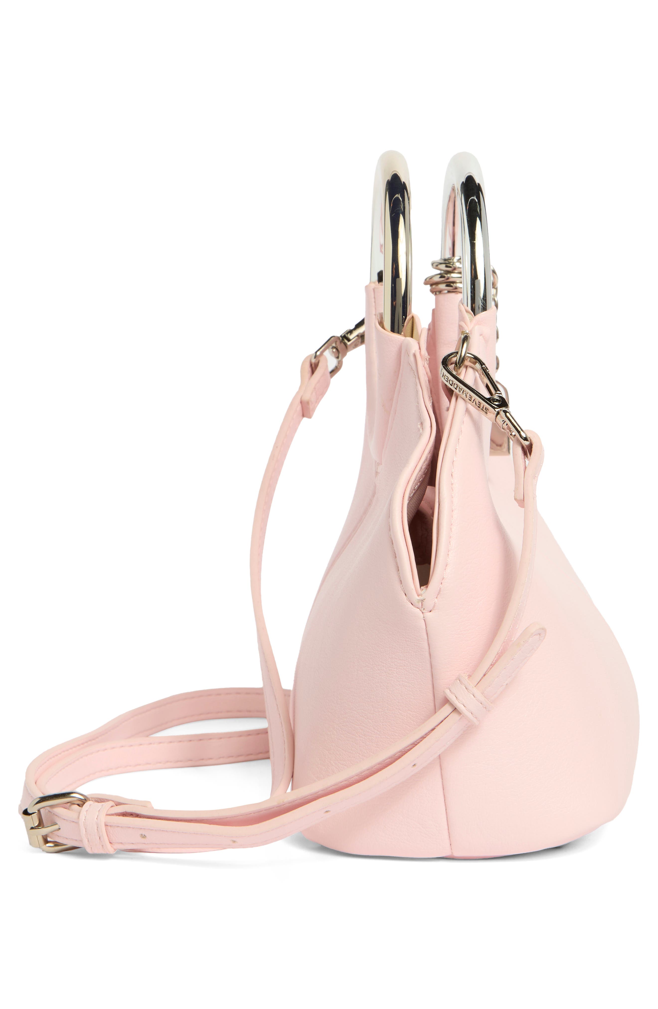 Gwenie Faux Leather Handbag, Alternate, color, BALLET PINK