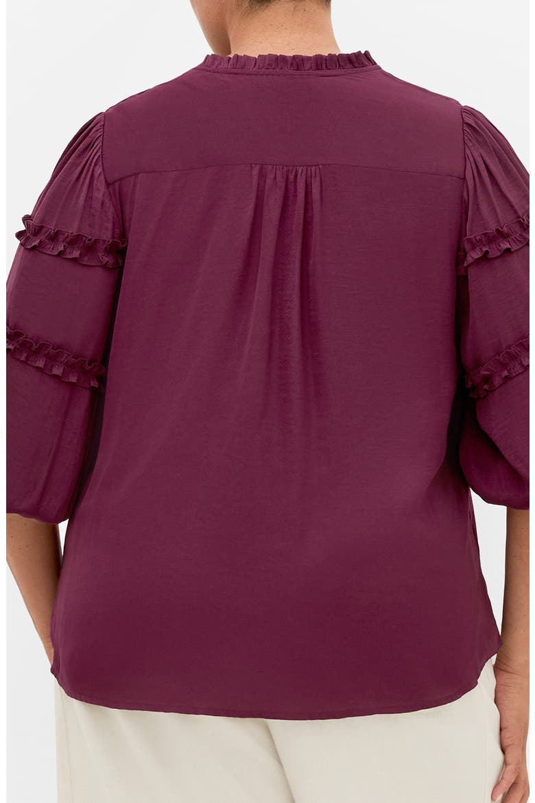 Drama Queen Ruffle Top, Alternate, color, POMEGRANATE