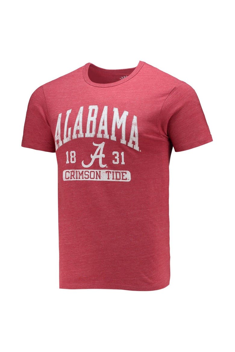 Men's League Collegiate Wear Heathered Crimson Alabama Crimson Tide Volume Up Victory Falls Tri-Blend T-Shirt, Alternate, color, Crimson