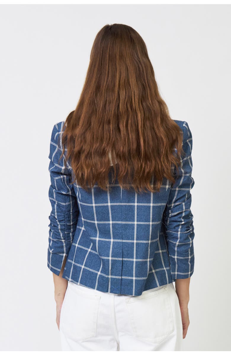 Central Park West Nevada Windowpane Dickey Jacket, Alternate, color, Navy