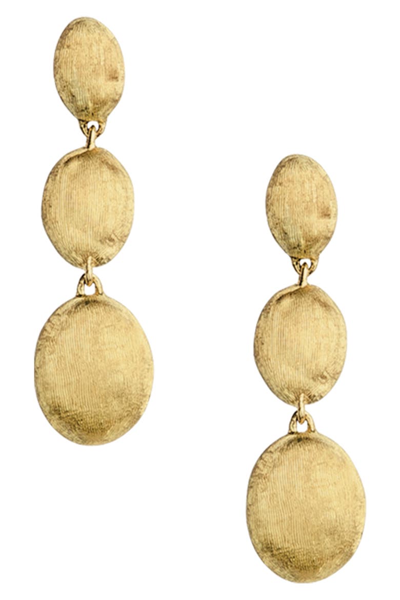 Siviglia 18K Yellow Gold Triple Drop Earrings, Main, color, YELLOW GOLD