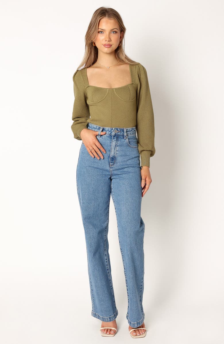 Petal & Pup Madalyn Rib Sweater, Alternate, color, Olive