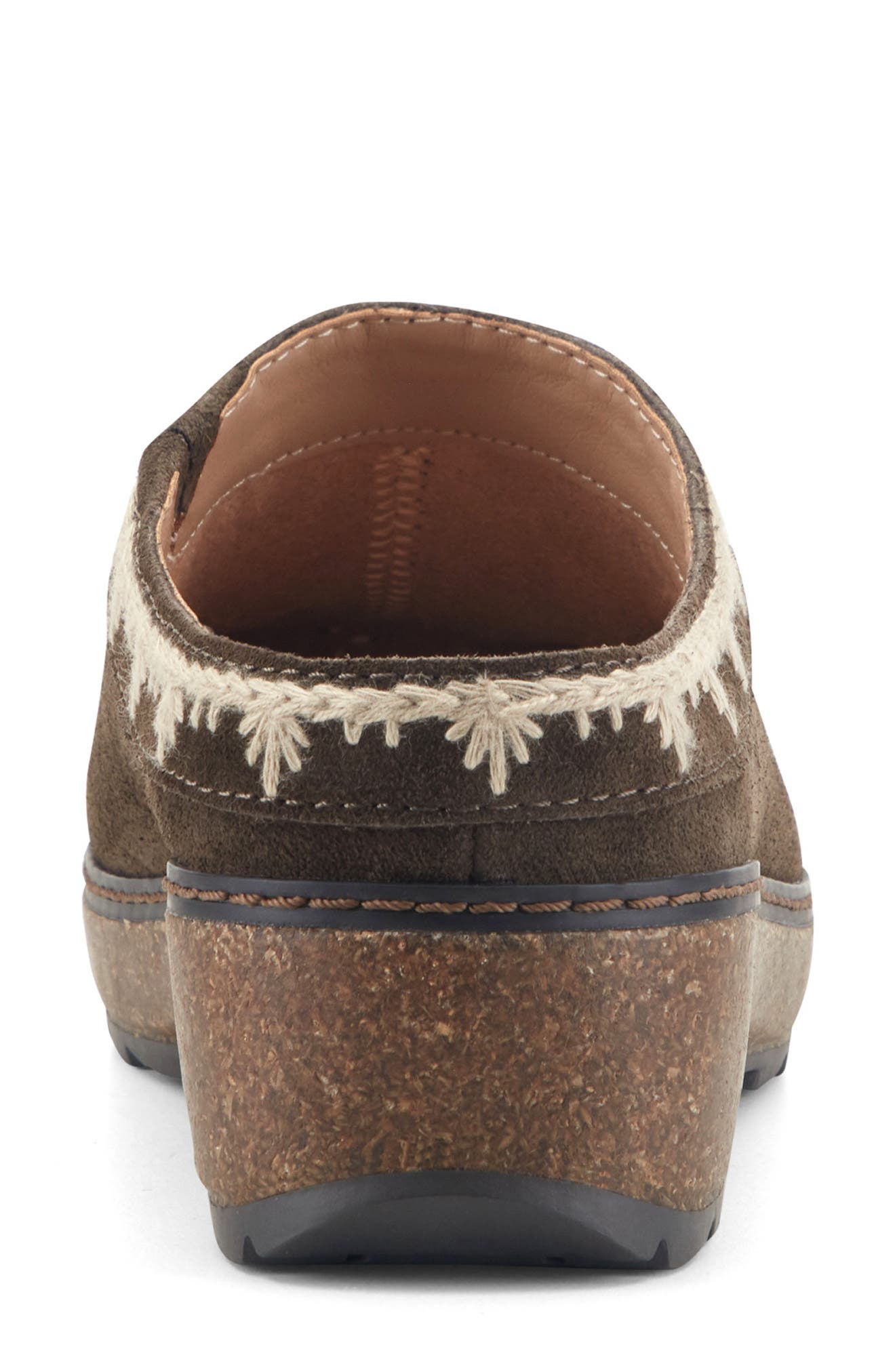 Kamona Clog, Alternate, color, DARK BROWN SUEDE