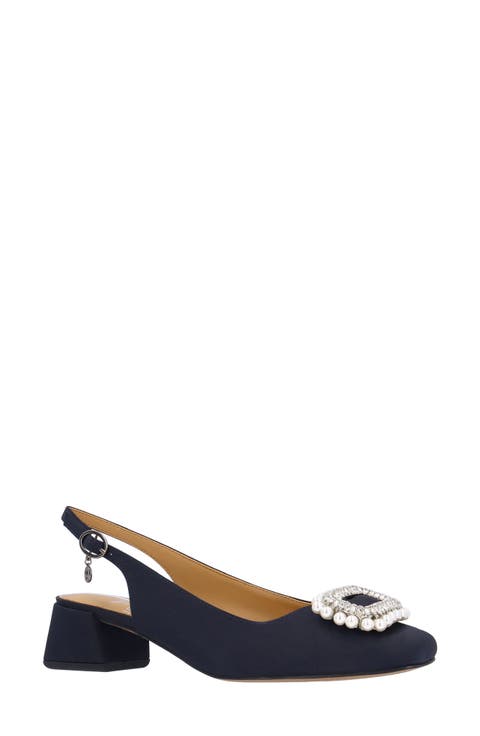 Eudora Embellished Slingback Pump (Women)