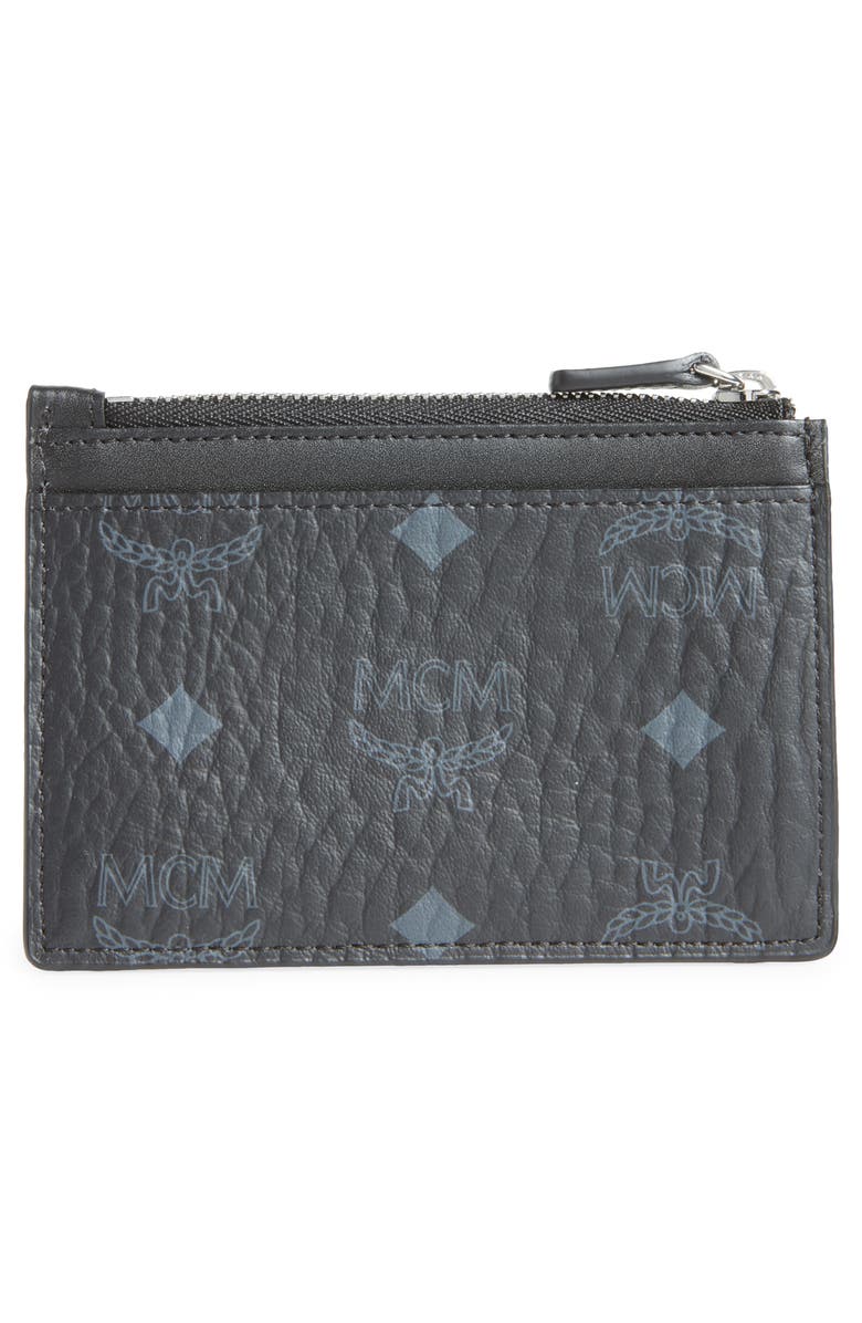 MCM Mini Patricia Visetos Leather Card Case, Alternate, color, 