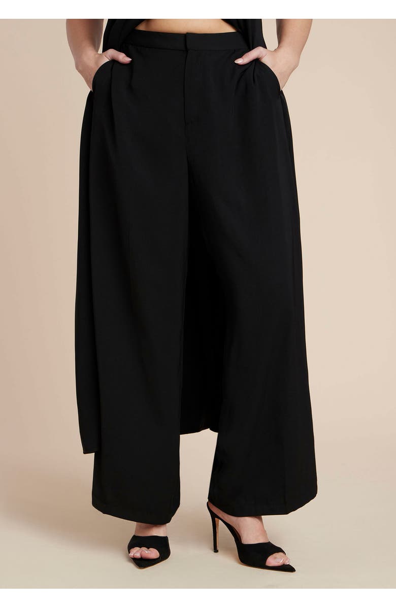 ELOQUII Wide Leg Trouser, Alternate, color, Black Onyx