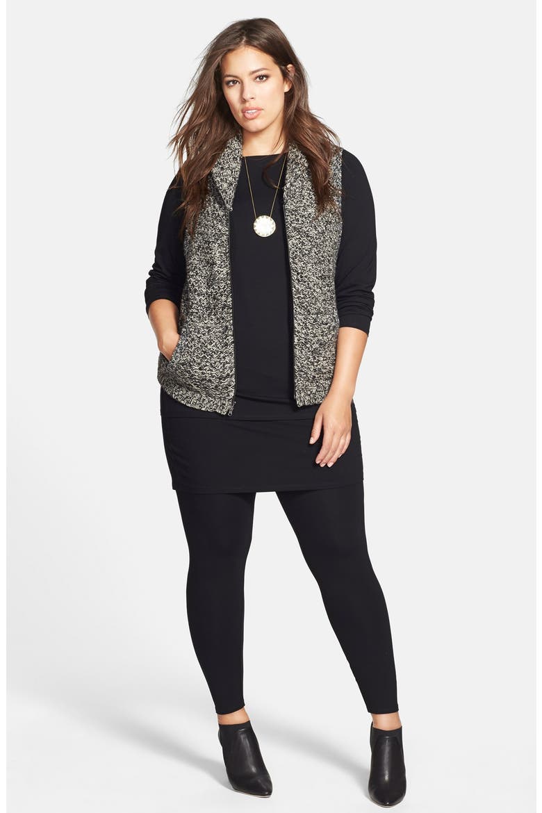 Skirted Leggings, Alternate, color, BLACK