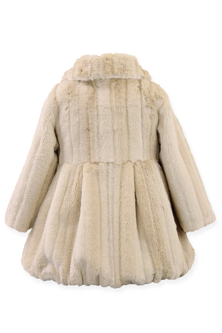 Faux Fur Balloon Coat, Alternate, color, Gold Mink Stripe