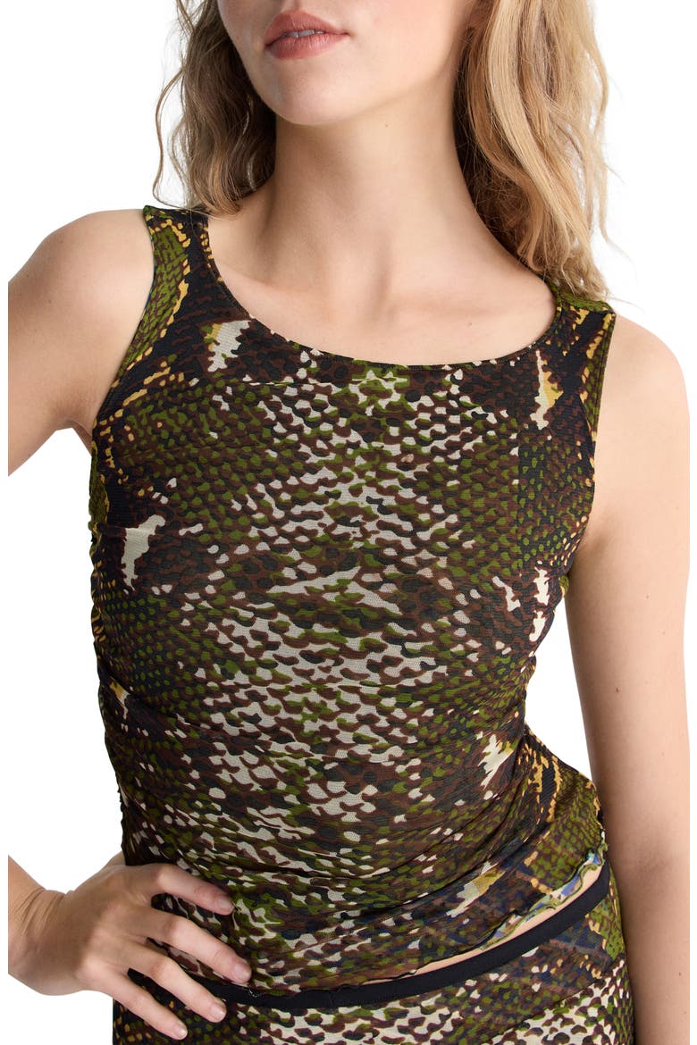 Athena Reversible Mesh Top, Alternate, color, SERPENTE CARAWAY/GEO PESTO