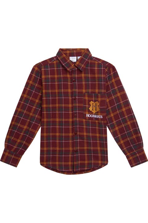 Flannel Button-Down Shirt