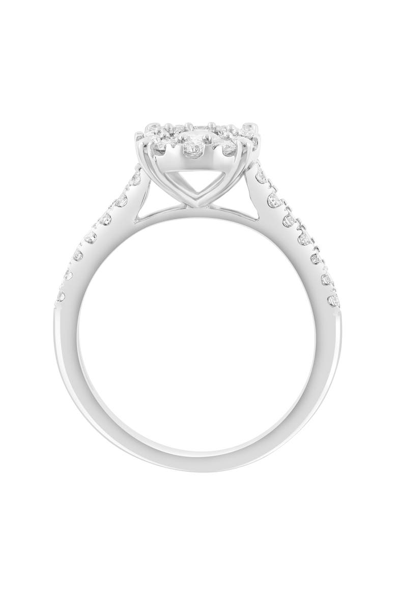 Sterling Silver Diamond Halo Ring, Alternate, color, WHITE