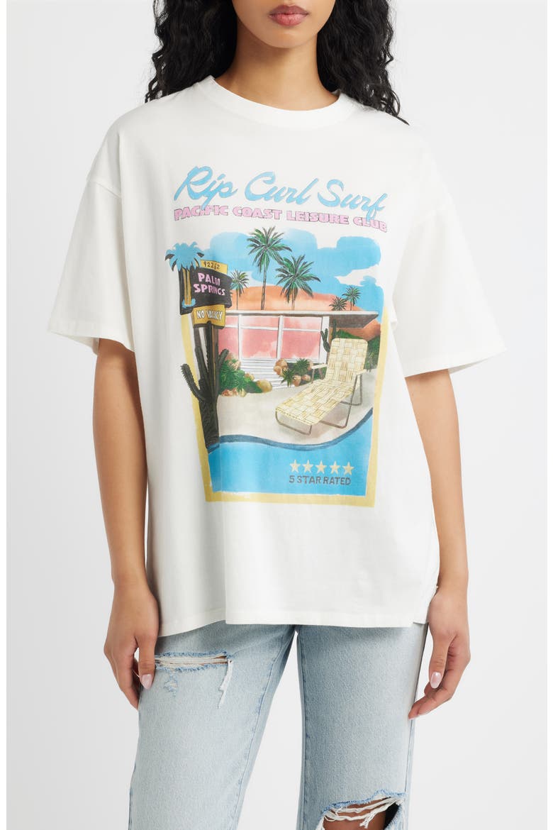 Pacific Coast Leisure Club Graphic T-Shirt, Main, color, BONE