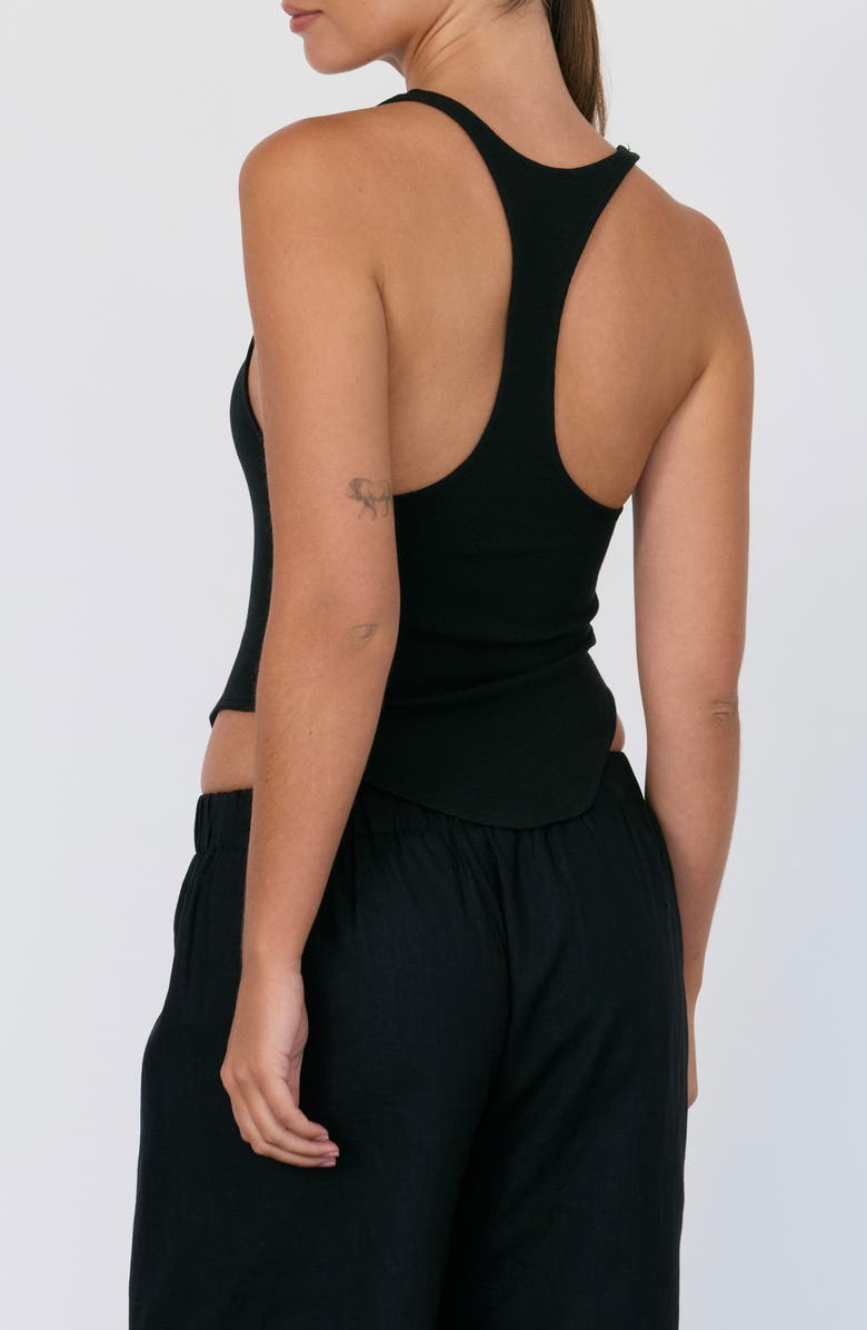 ARTLESS FOREVER Haze Racerback Tank, Alternate, color, Black