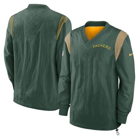 Men's Nike Green Green Bay Packers Sideline Team ID Reversible Pullover Windshirt