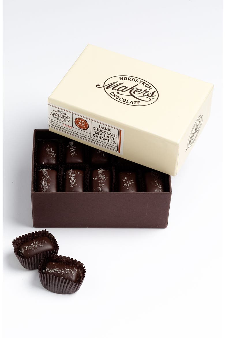Nordstrom Makers Chocolate Dark Chocolate Sea Salt Caramels, Main, color, NO COLOR