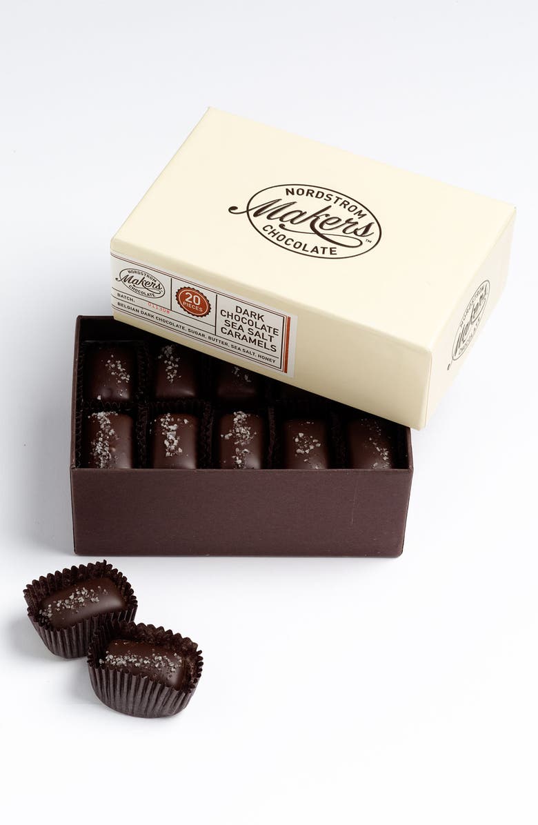 Sweet Shop USA Nordstrom Makers Chocolate Dark Chocolate Sea Salt Caramels, Main, color,