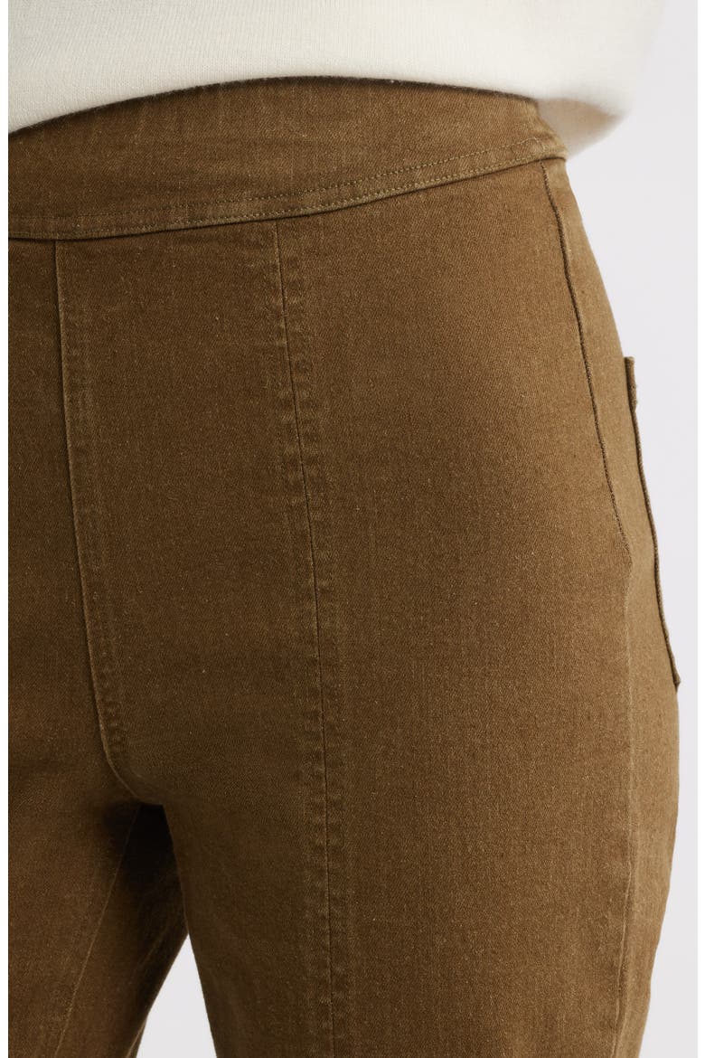 High Waist Straight Leg Denim Leggings, Alternate, color, OLIVE NIGHT