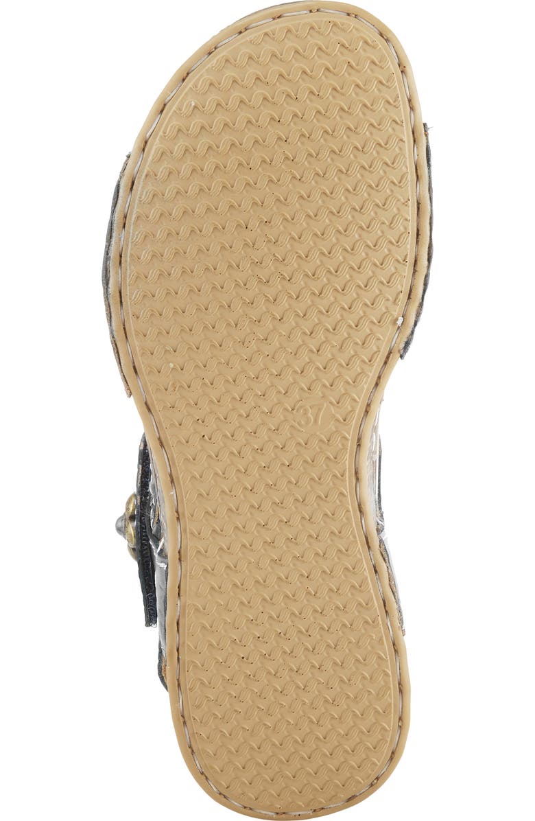 L'Artiste by Spring Step Popular Asymmetric Ankle Strap Sandal, Alternate, color, Black