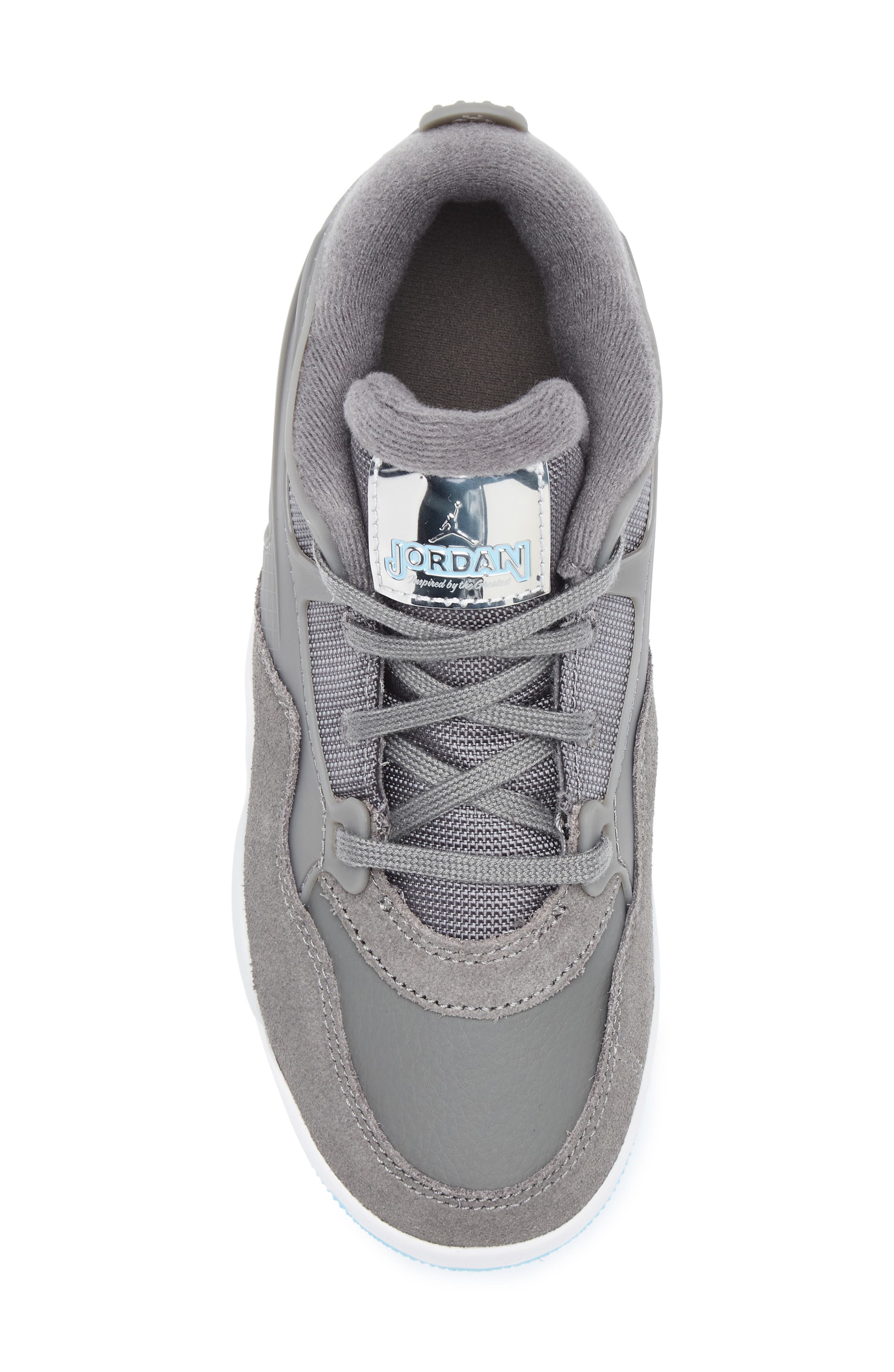 Kids' Air Jordan 4 RM Sneaker, Alternate, color, PEWTER/ BLUE CHILL/ WHITE