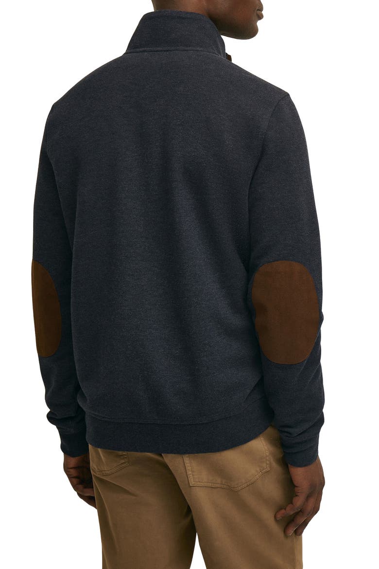 Double Face Piqué Half Zip Pullover, Alternate, color, NAVY/ GRAY