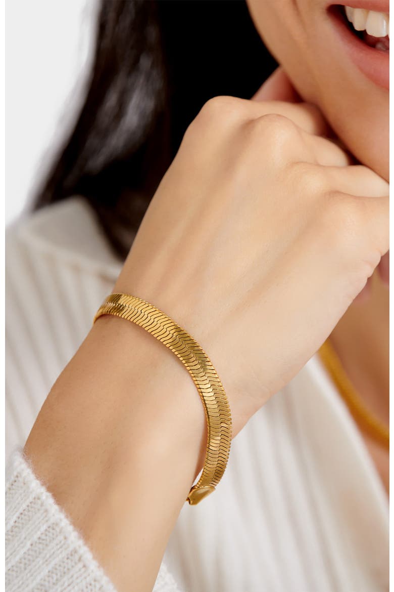 Ciana Large Snake Chain Bracelet, Alternate, color, Gold