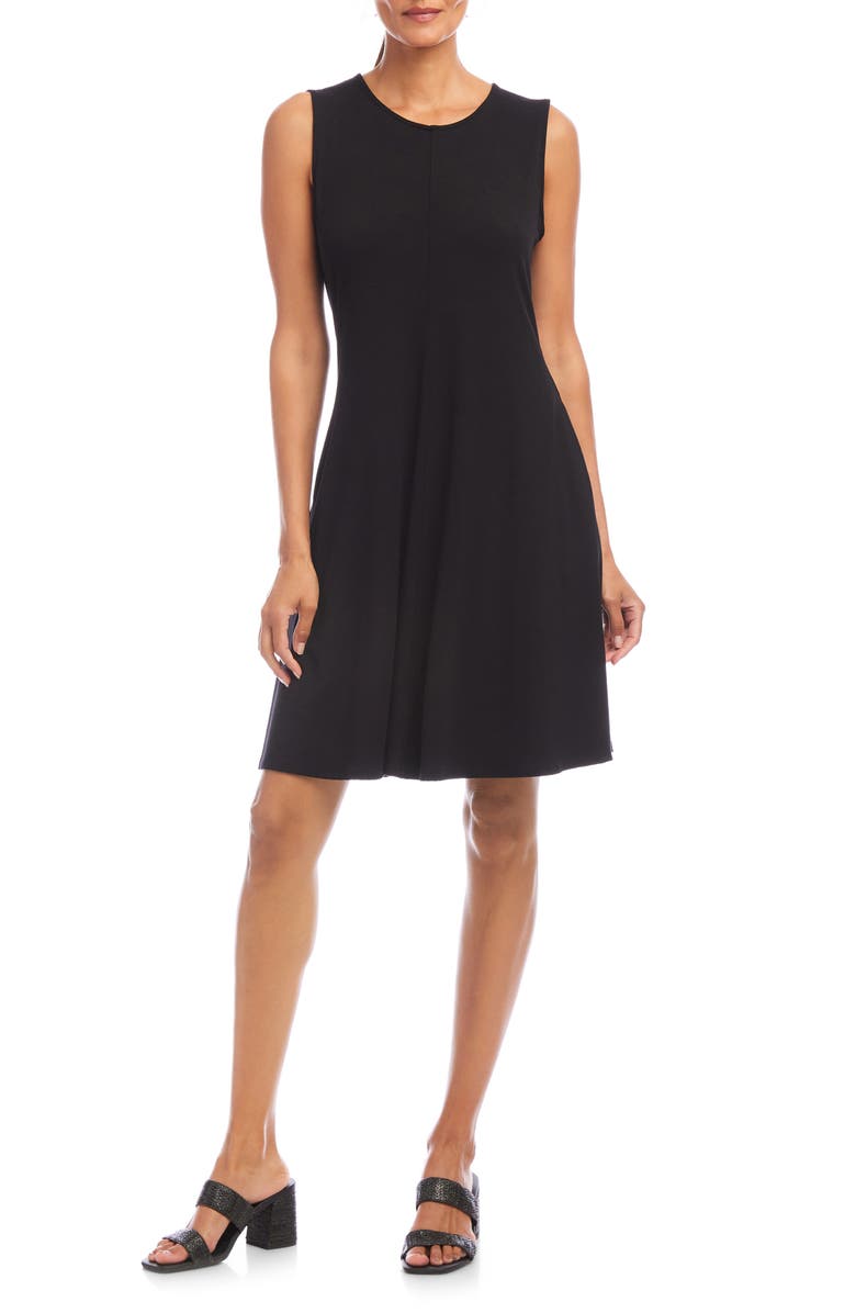 Karen Kane Sleeveless Jersey Dress, Main, color, Black
