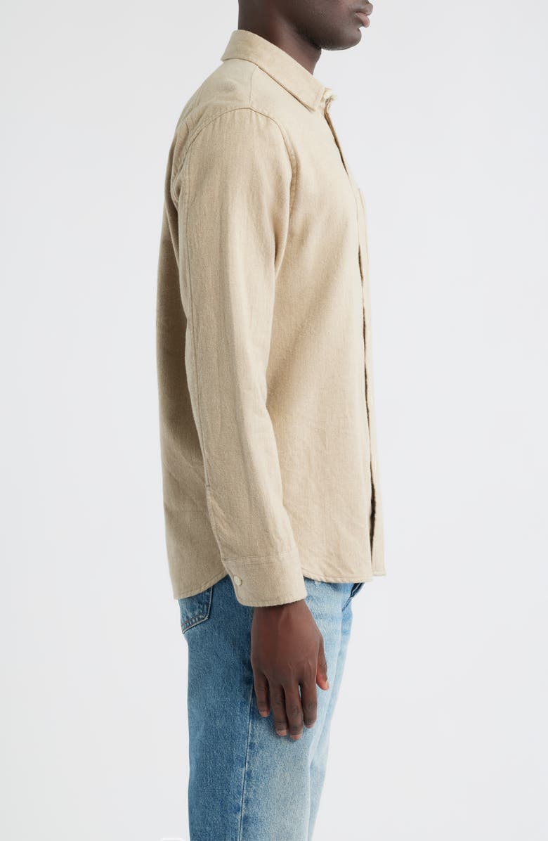 Pendleton Fremont Solid Flannel Button-Up Shirt, Alternate, color, Tan Heather