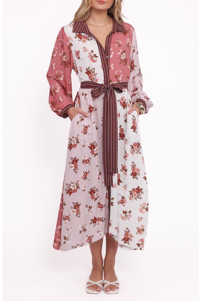 Maiden Long Sleeve Shirtdress, Main, color, FIRST BLUSH
