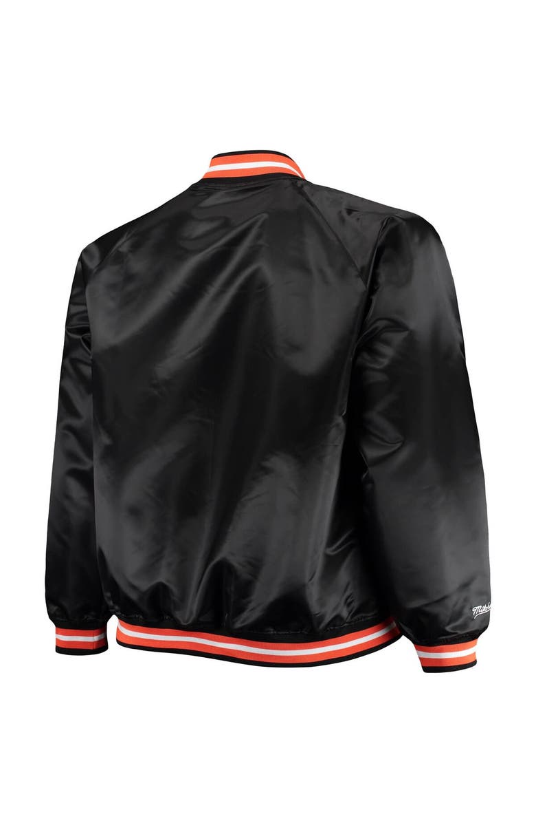 Mitchell & Ness Men's Mitchell & Ness Black Phoenix Suns Big & Tall Hardwood Classics Raglan Satin Full-Snap Jacket, Alternate, color, Black