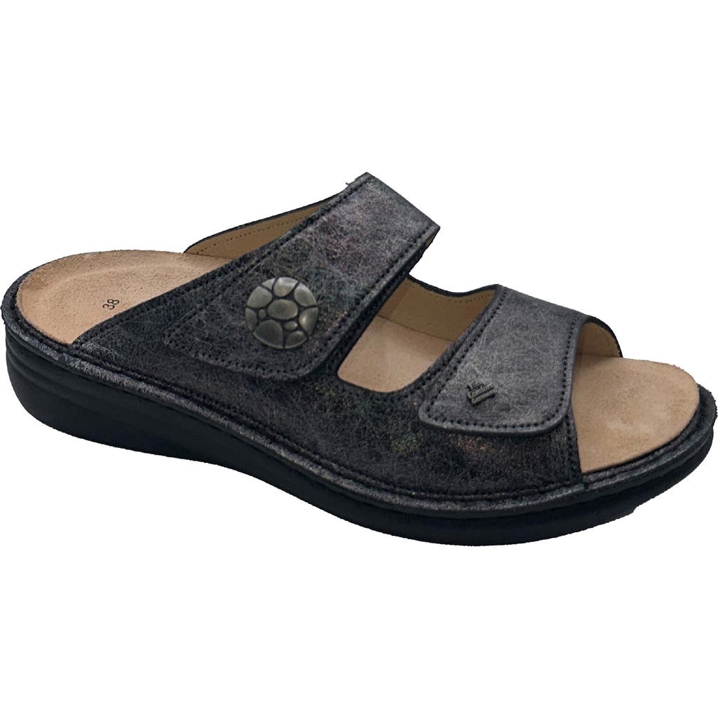 Finn Comfort Moorea Slide Sandal In Platinum Rainbow