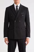 SOUL OF LONDON Solid Double Breasted Blazer