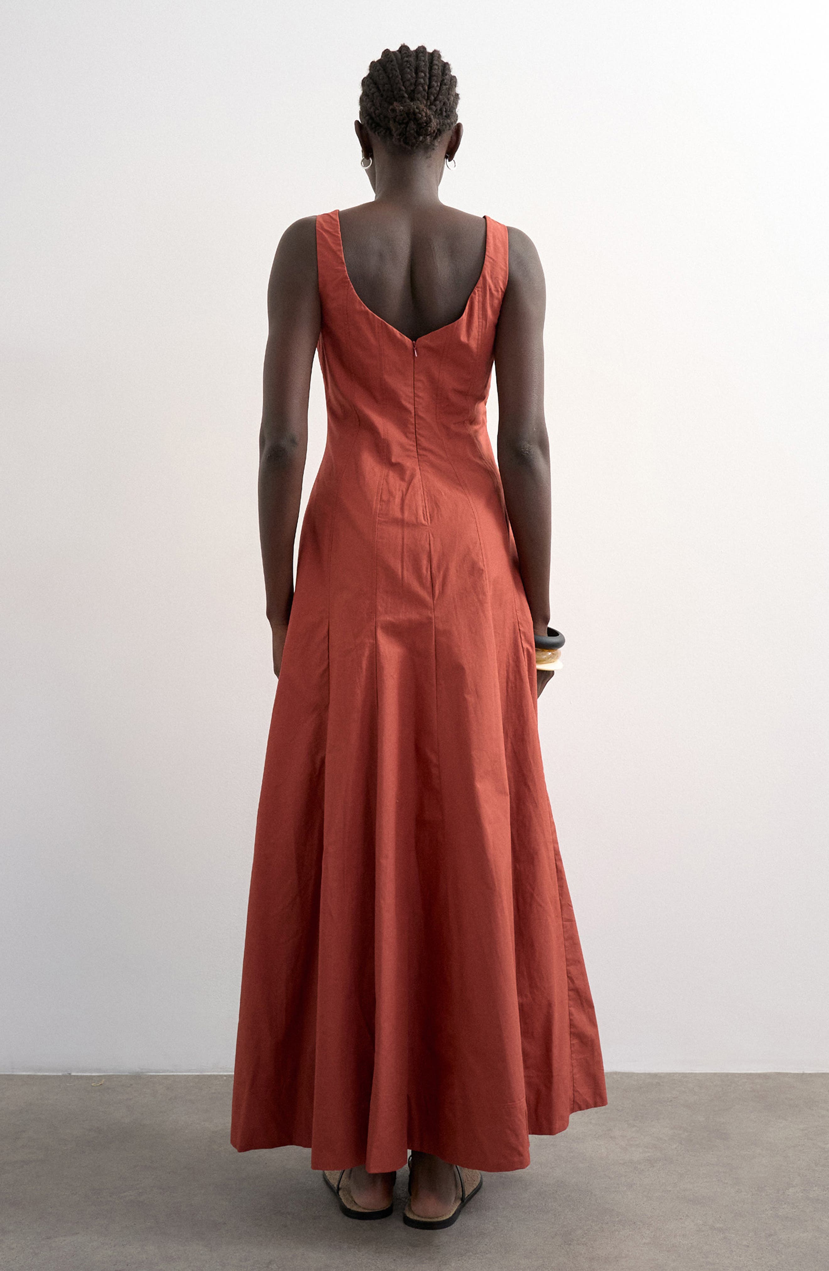 Drop Hem Cotton Maxi Sundress - image 4