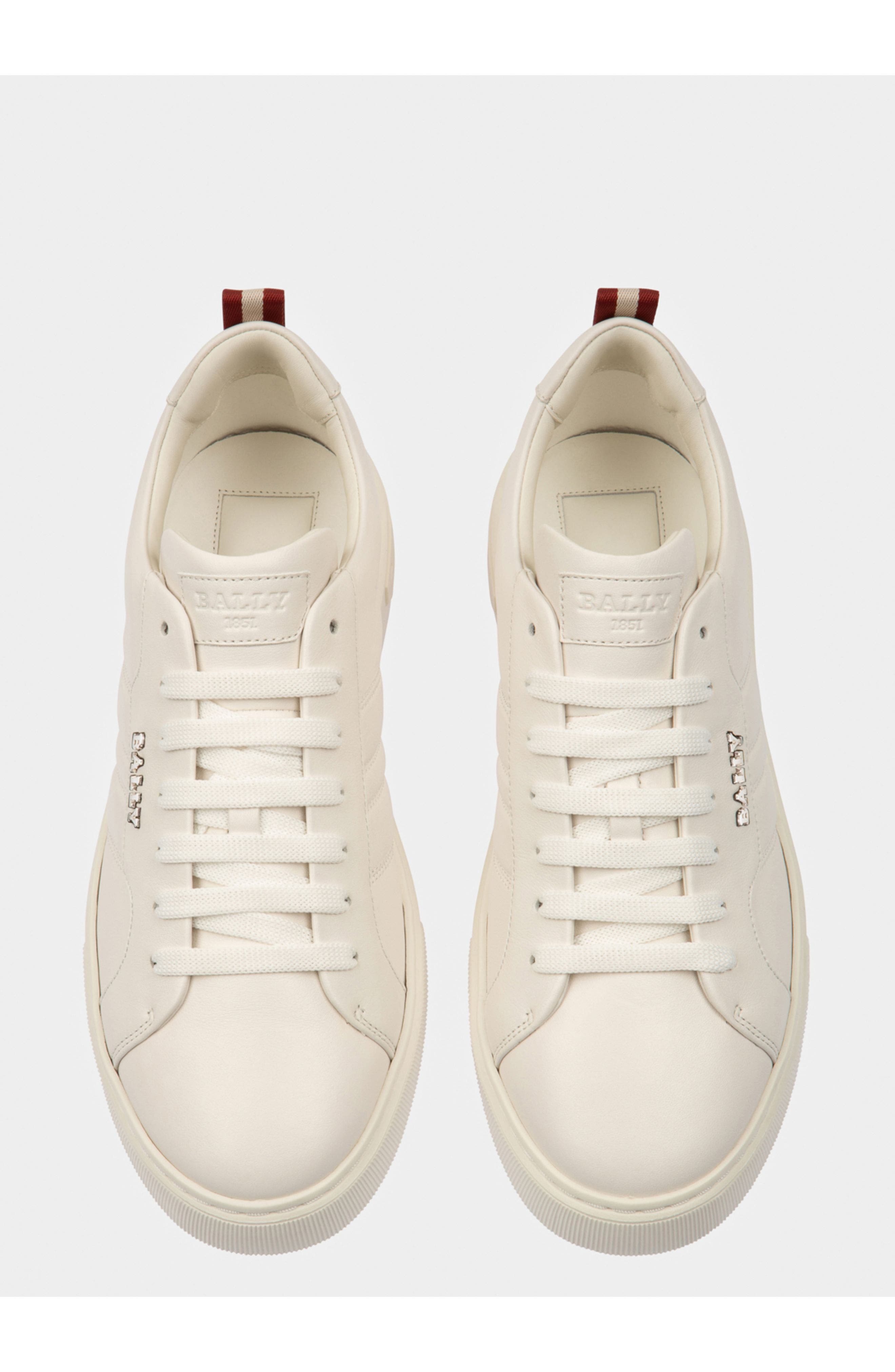 Bally Maxim Leather Sneakers, Alternate, color, White