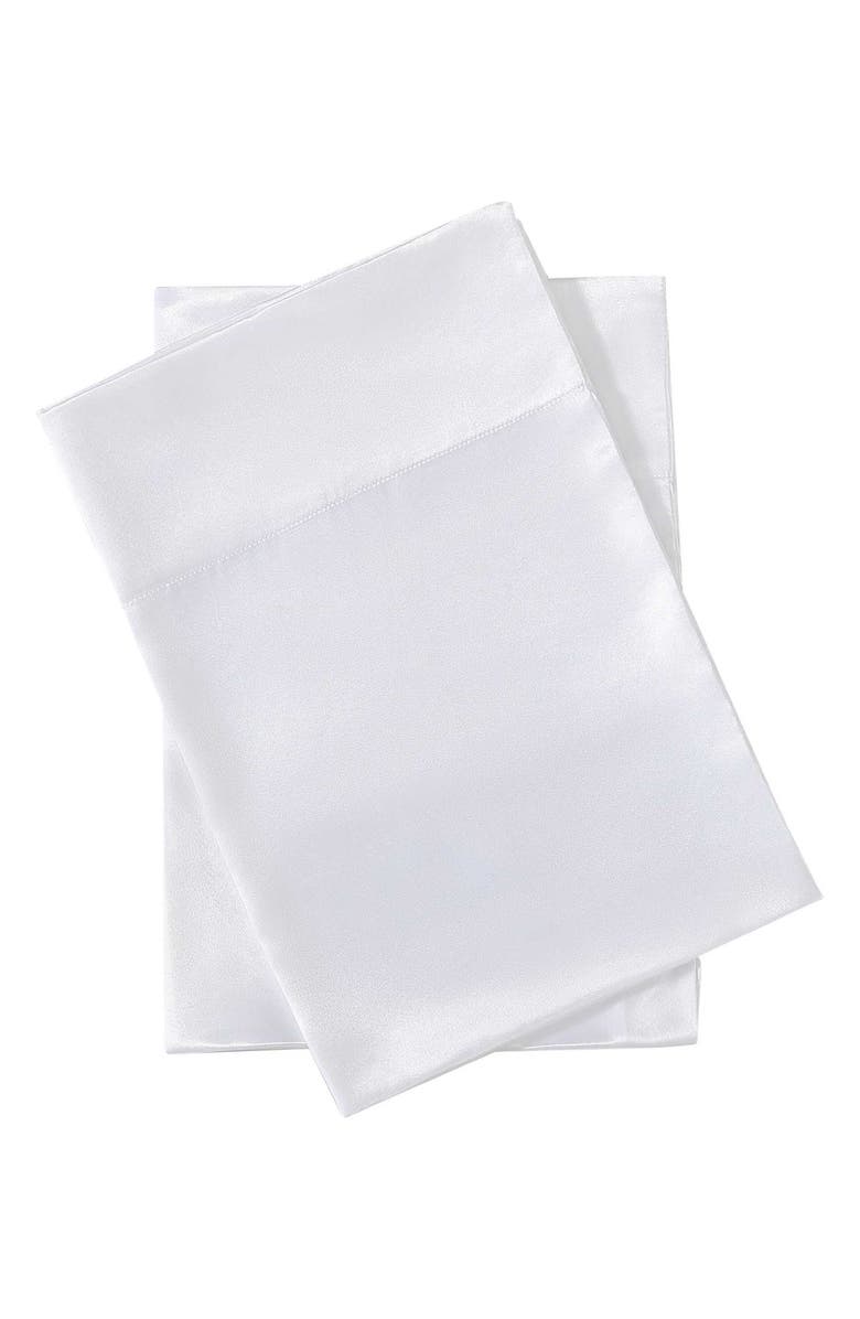 Betsey Johnson Set of 2 Satin Pillowcase, Main, color, White