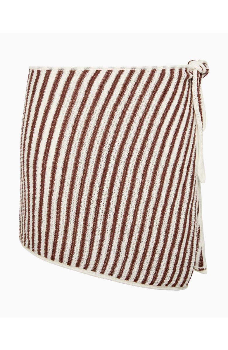 Onia Linen Knit Mini Sarong, Alternate, color, Brown/White
