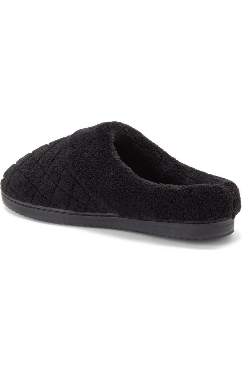 DEARFOAMS Libby Quilted Terry Clog Slipper, Alternate, color, Black