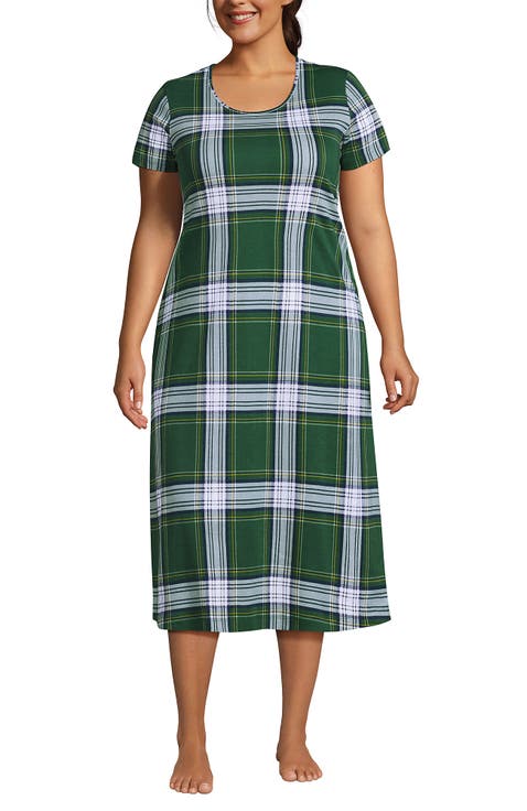 Cotton Short Sleeve Midcalf Nightgown